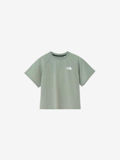 Japanese children's clothing TNF waterproof series high-stretch static care fine logo print top 130-160cm boys/girls summer TOPS 