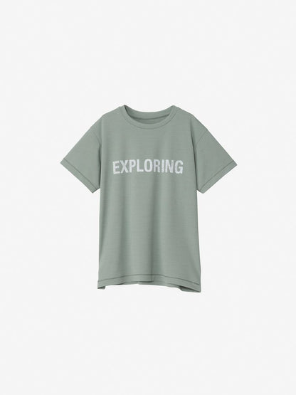 Japanese children's clothing TNF waterproof series antibacterial deodorant static care anti-UV sweat-absorbent quick-drying letter print top 130-160cm boys/girls summer TOPS 