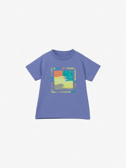 Japanese TNF UV-blocking, quick-drying, colorful logo tops (100-120cm) for boys and girls (summer TOPS) 