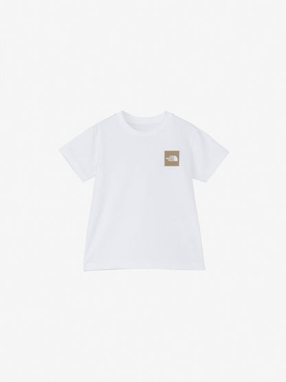 Japanese children's TNF UV protection organic cotton small square logo top 100-120cm boys/girls summer TOPS 