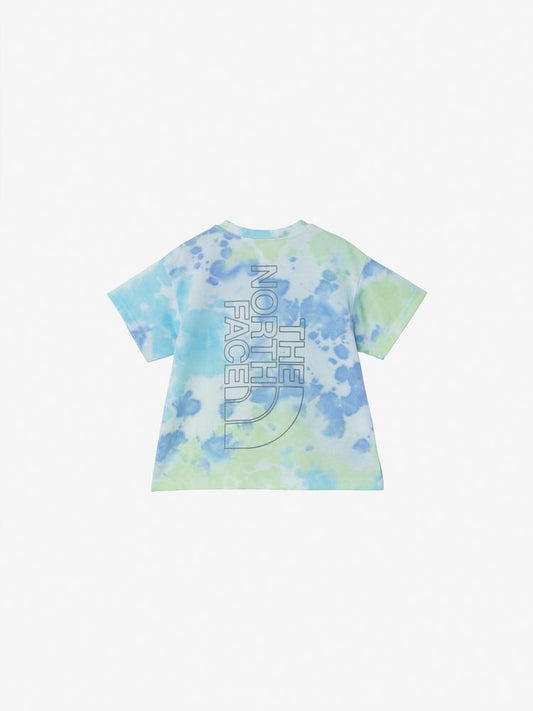 Japanese children's clothing TNF quick-dry series tie-dye logo top 100-120cm boys/girls summer TOPS 