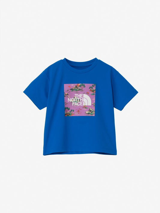 Japanese children's clothing TNF anti-UV sweat-absorbing quick-drying static care print top 100-120cm boys/girls summer TOPS 