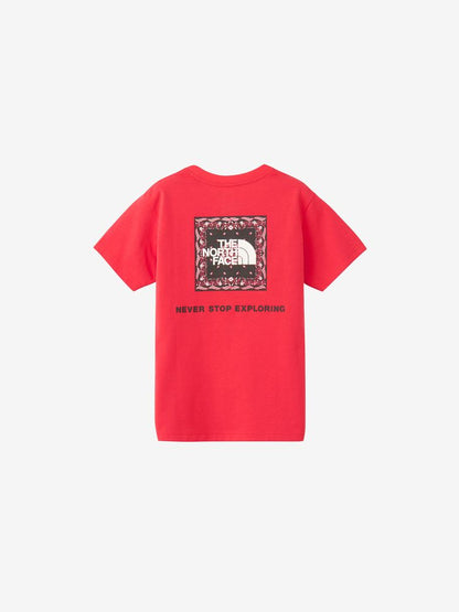 Japanese children's clothing TNF UV protection parent-child square scarf logo print top 130-160cm boys/girls summer TOPS