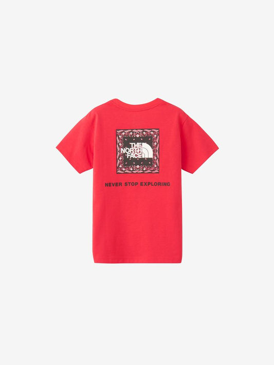 Japanese children's clothing TNF UV protection parent-child square scarf logo print top 130-160cm boys/girls summer TOPS