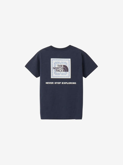 Japanese children's clothing TNF UV protection parent-child square scarf logo print top 130-160cm boys/girls summer TOPS