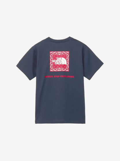 Japanese children's clothing TNF sweat-absorbing quick-drying static care parent-child wear square scarf logo print top S-XL adult summer TOPS 