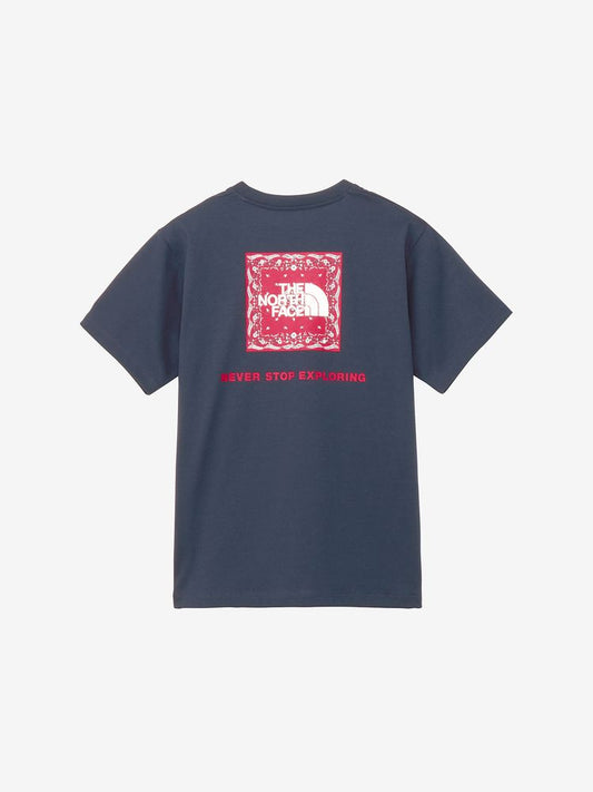 Japanese children's clothing TNF sweat-absorbing quick-drying static care parent-child wear square scarf logo print top S-XL adult summer TOPS 