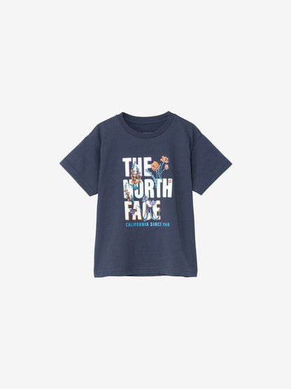 Japanese TNF UV Protection Floral Logo Tops (100-120cm) for Boys and Girls Summer 