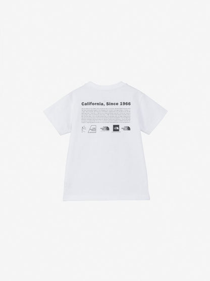 Japanese TNF UV Protection Parent-Child Historical Logo Print Tops (100-120cm) for Boys/Girls Summer 