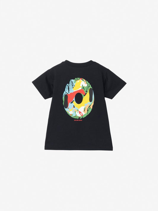 Japanese children's clothing TNF anti-UV sweat-absorbing quick-drying antibacterial deodorant static care parent-child wear printed tops 100-120cm boys/girls summer TOPS 