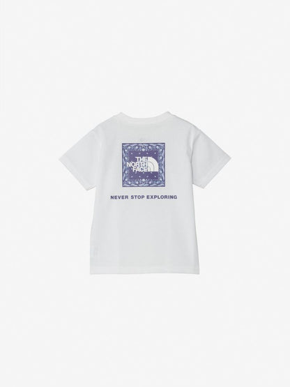 Japanese children's clothing TNF UV protection parent-child square scarf logo print top 100-120cm boys/girls summer TOPS 