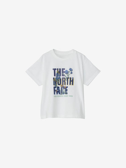 Japanese TNF UV Protection Floral Logo Tops (100-120cm) for Boys and Girls Summer 