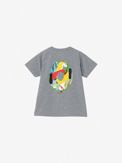 Japanese children's clothing TNF anti-UV sweat-absorbing quick-drying antibacterial deodorant static care parent-child wear printed tops 100-120cm boys/girls summer TOPS 
