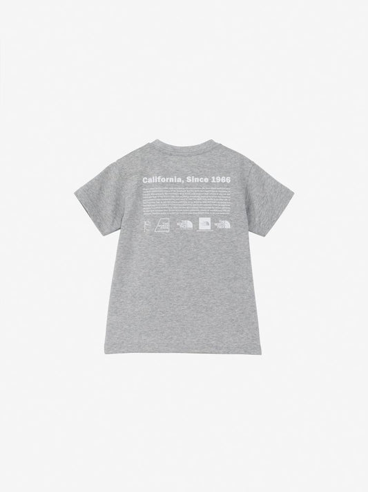 Japanese TNF UV Protection Parent-Child Historical Logo Print Tops (100-120cm) for Boys/Girls Summer 
