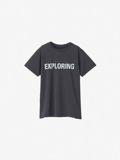 Japanese children's clothing TNF waterproof series antibacterial deodorant static care anti-UV sweat-absorbent quick-drying letter print top 130-160cm boys/girls summer TOPS 