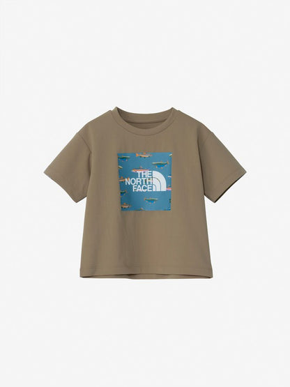 Japanese children's clothing TNF anti-UV sweat-absorbing quick-drying static care print top 100-120cm boys/girls summer TOPS 
