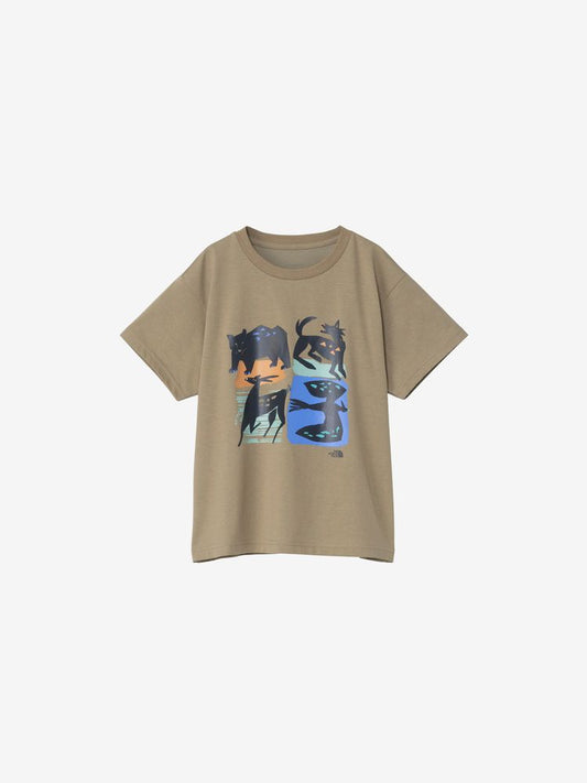 Japanese children's clothing TNF UV protection animal print top 130-160cm boys/girls summer TOPS 