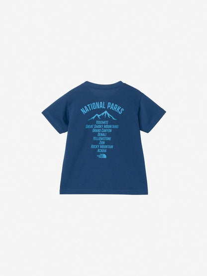 Japanese children's clothing TNF sweat-absorbing, quick-drying, insect repellent function static care printing top 100-120cm boys/girls summer TOPS 