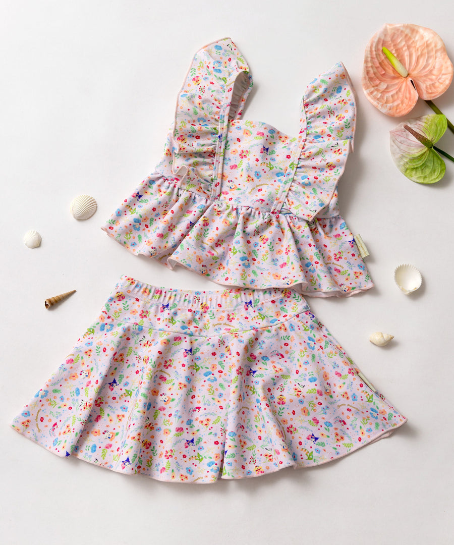 日本童裝 panpantutu x Sanrio 泳衣兩件套裝 95-130cm 女童款 夏季 夏日玩水泳衣特輯