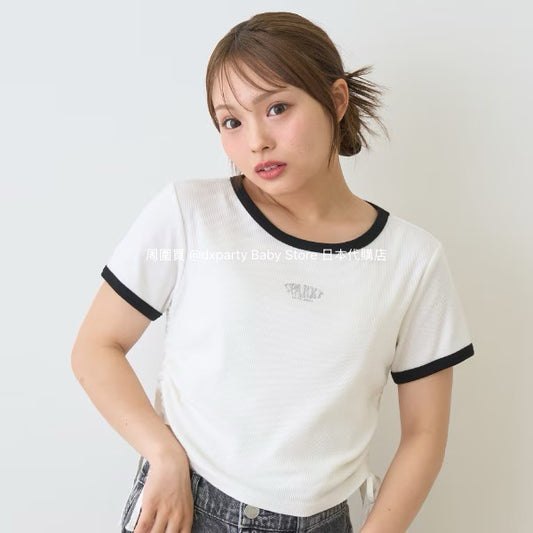 Lovetoxic Japanese children's clothing drawstring top 130-160cm girls summer TOPS 