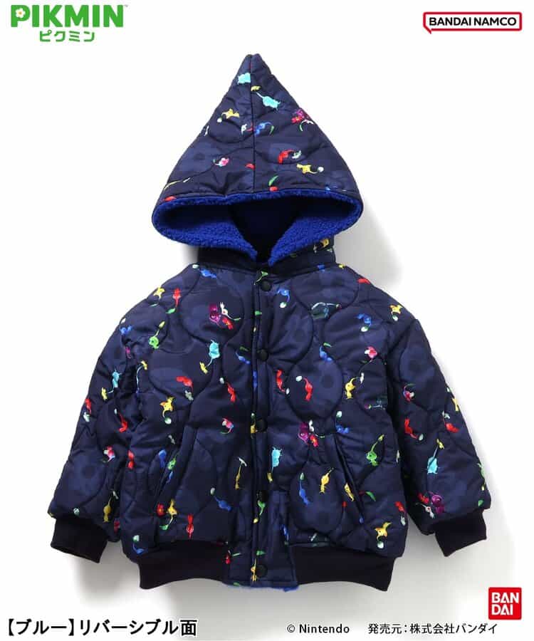 日本童裝 BREEZE x Pikmin 2Way 雙面兩著 夾棉外套 80-140cm 男童款/女童款 冬季 (適合初秋、香港平均溫度、寒冷天氣）OUTERWEAR 