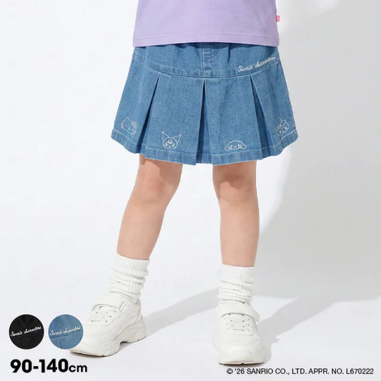 日本童裝 BDL x Sanrio 百摺牛仔裙 90-140cm 女童款 秋季 SKIRTS