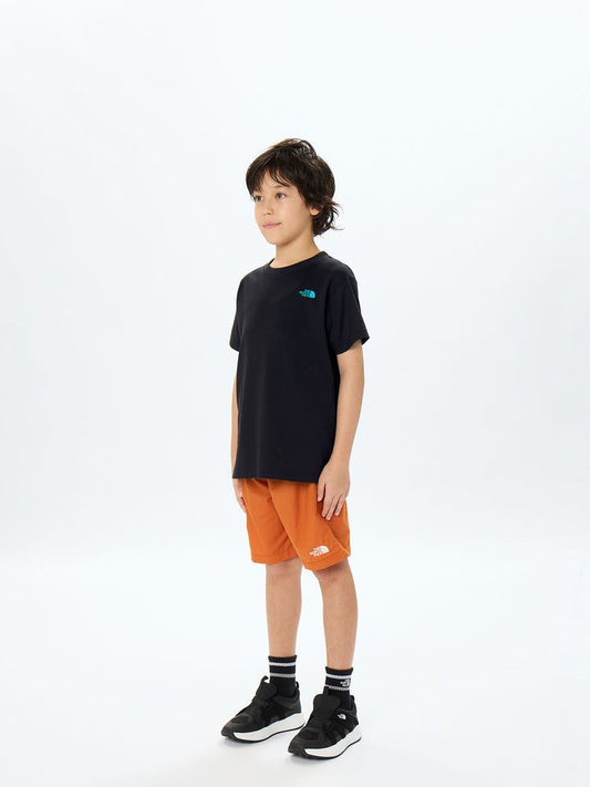 Japanese children's clothing TNF sweat-absorbing quick-drying static care parent-child wear printed tops 130-160cm boys/girls summer TOPS 