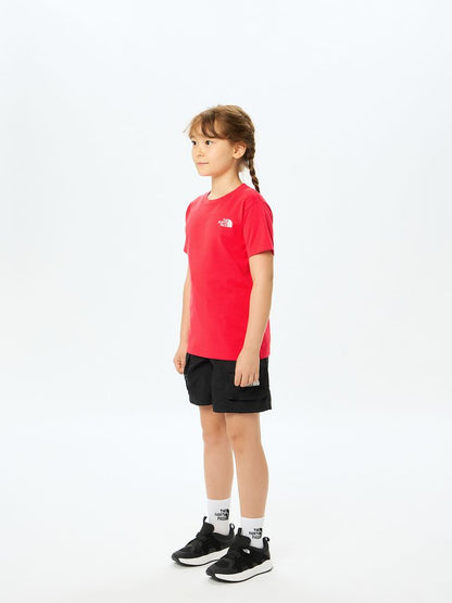 Japanese children's clothing TNF UV protection parent-child square scarf logo print top 130-160cm boys/girls summer TOPS
