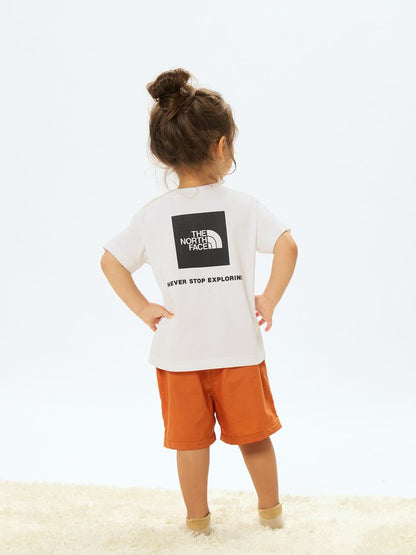 Japanese TNF children's clothing parent-child wear square back logo top 100-160cm boys/girls summer TOPS 
