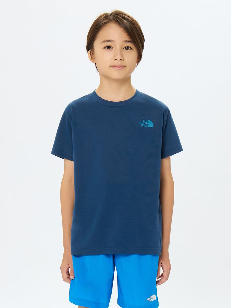 Japanese children's clothing TNF sweat-absorbing, quick-drying and insect-repellent function static care printing top 130-160cm boys'/girls' summer TOPS 