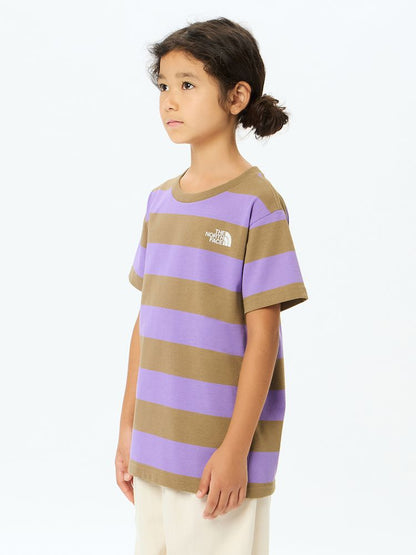 Japanese children's clothing TNF anti-fouling series UV protection striped top 130-160cm boys/girls summer TOPS 