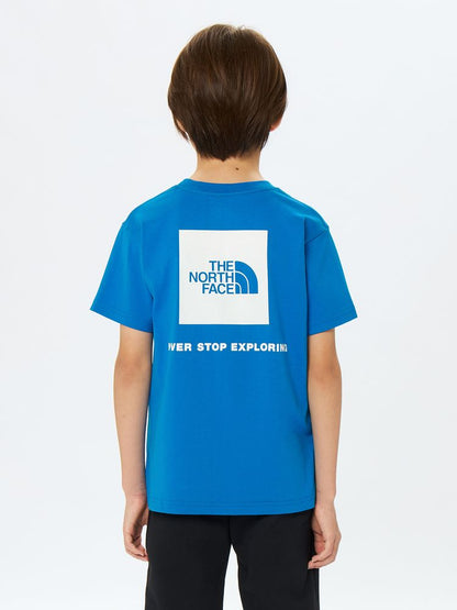 Japanese TNF children's clothing parent-child wear square back logo top 100-160cm boys/girls summer TOPS 