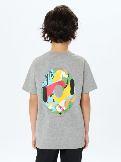 Japanese children's clothing TNF anti-UV sweat-absorbing quick-drying antibacterial deodorant static care parent-child wear printed tops 130-160cm boys/girls summer TOPS 