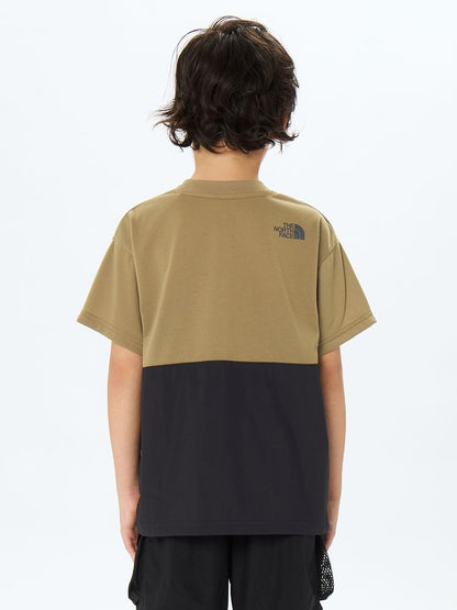 Japanese children's clothing TNF anti-static care workwear pocket top 130-160cm boys/girls summer TOPS 
