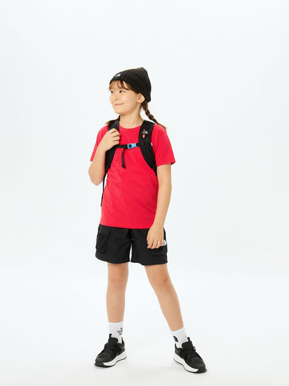 Japanese children's clothing TNF UV protection parent-child square scarf logo print top 130-160cm boys/girls summer TOPS