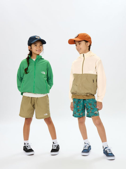 Japanese TNF Waterproof Series Parent-Child Windbreaker 130-160cm Boys/Girls Summer Outerwear 