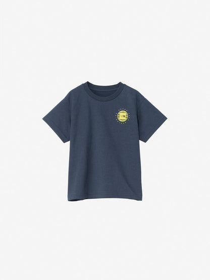 Japanese children's clothing TNF UV protection geometric square print top 100-120cm boys/girls summer TOPS 
