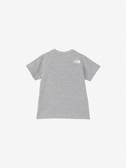 Japanese children's TNF UV protection organic cotton small square logo top 100-120cm boys/girls summer TOPS 