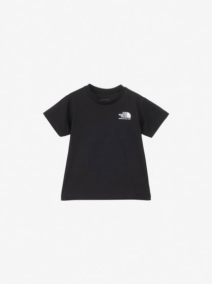 Japanese TNF UV Protection Parent-Child Historical Logo Print Tops (100-120cm) for Boys/Girls Summer 
