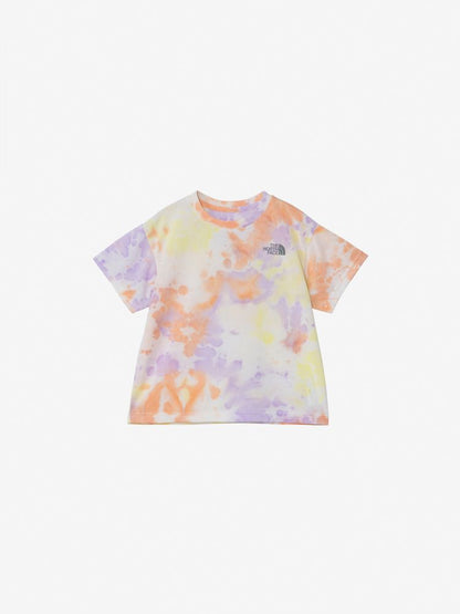 Japanese children's clothing TNF quick-dry series tie-dye logo top 100-120cm boys/girls summer TOPS 