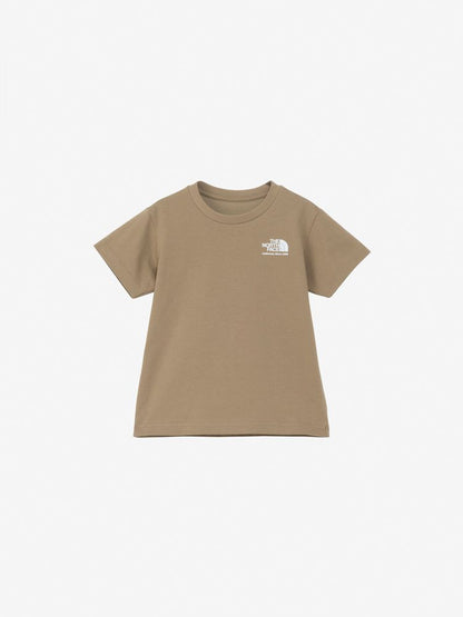 Japanese TNF UV Protection Parent-Child Historical Logo Print Tops (100-120cm) for Boys/Girls Summer 