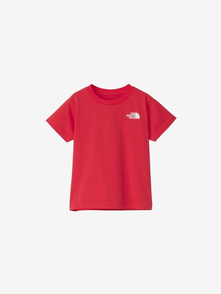 Japanese children's clothing TNF UV protection parent-child square scarf logo print top 100-120cm boys/girls summer TOPS 