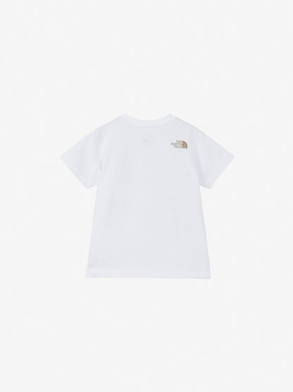 Japanese children's TNF UV protection organic cotton small square logo top 100-120cm boys/girls summer TOPS 