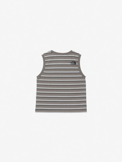 Japanese children's clothing TNF anti-UV sweat-wicking quick-drying striped vest 130-160cm boys/girls summer TOPS 