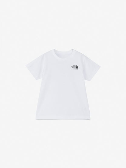 Japanese TNF UV Protection Parent-Child Historical Logo Print Tops (100-120cm) for Boys/Girls Summer 