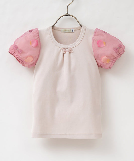 Japanese children's clothing panpantutu puff sleeve top 80-150cm girls summer TOPS 