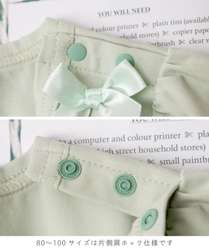 Japanese children's clothing panpantutu UV protection bow top 80-150cm girls summer TOPS 