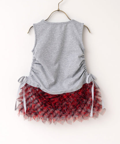 Japanese children's clothing panpantutu vest patchwork yarn tutu dress 80-140cm girls summer dresses 