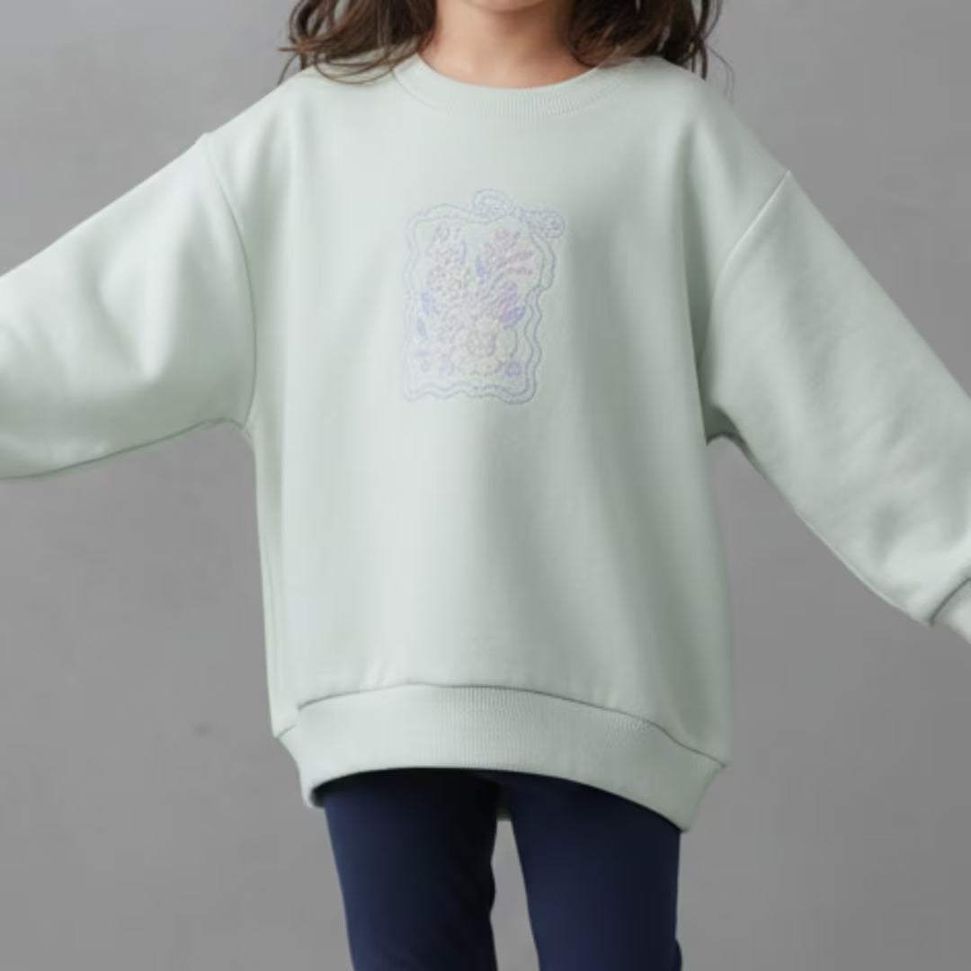 日本童裝 pe#main 印花衛衣 80-130cm 女童款 冬季 TOPS 聖誕紅/新年紅