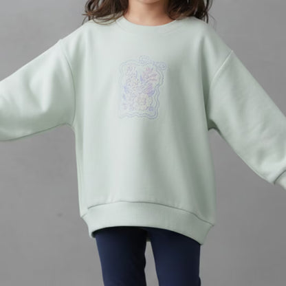 日本童裝 pe#main 印花衛衣 80-130cm 女童款 冬季 TOPS 聖誕紅/新年紅